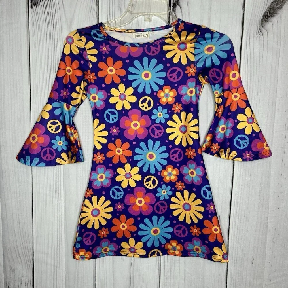 Besser Bay Floral Hippie Style Flared Dress Girls EUR 110 US 5